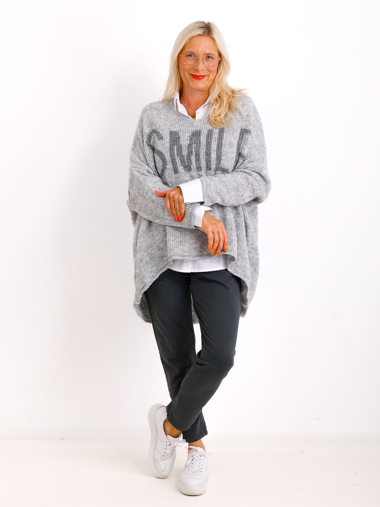SMILE oversize Strickpullover - verschiedene Farben