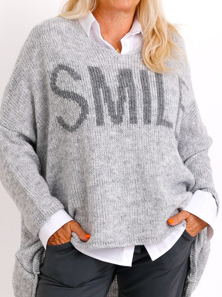 SMILE oversize Strickpullover - verschiedene Farben