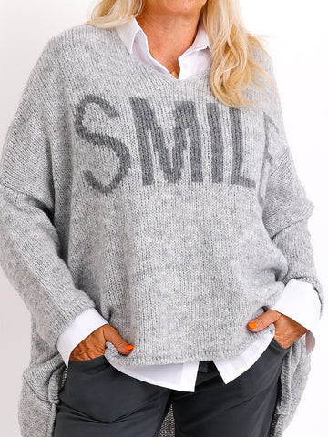 SMILE oversize Strickpullover - verschiedene Farben