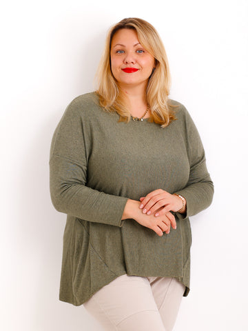 MELINA  Curvy Size Longsleeve - verschiedene Farben