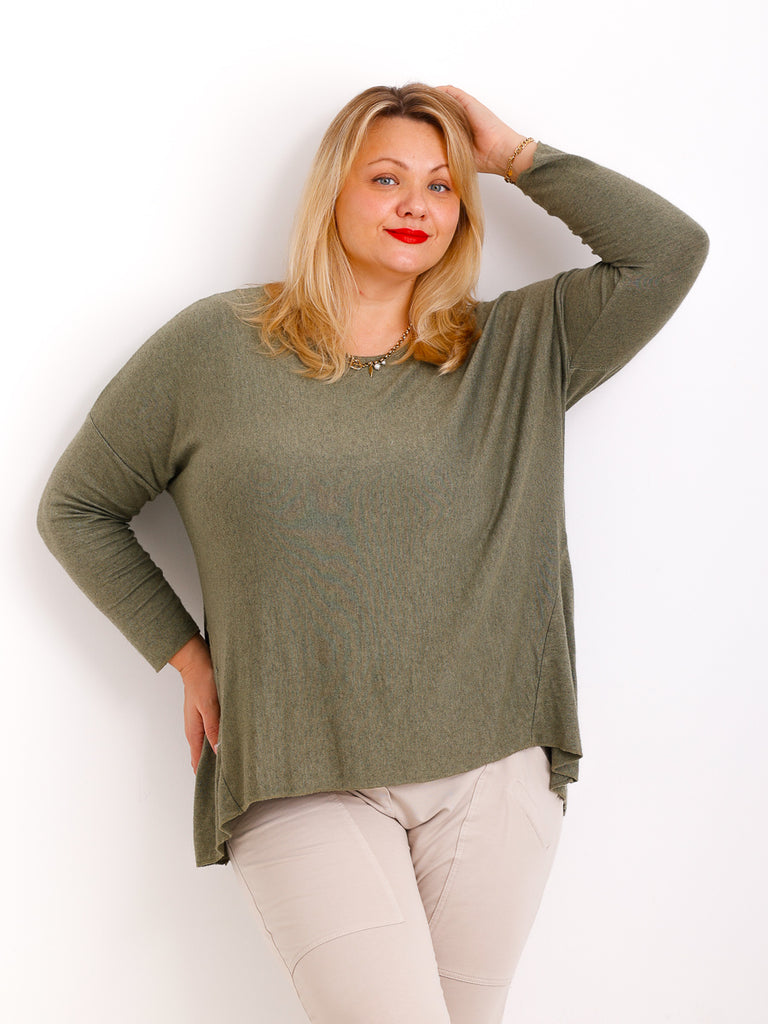 MELINA  Curvy Size Longsleeve - verschiedene Farben