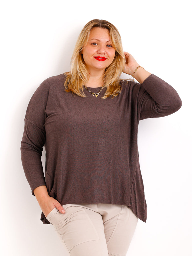 MELINA  Curvy Size Longsleeve - verschiedene Farben