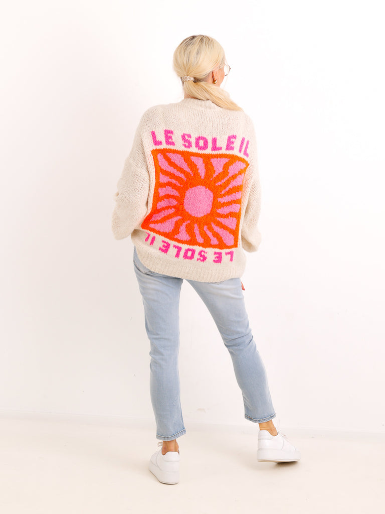 Strickpullover TAMELIA – LE SOLEIL Statement-Detail & kuschelige Haptik – Gr. 38–42