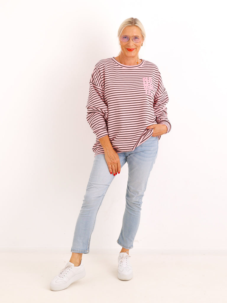Oversize Sweatshirt MIRETTA – Namaste Statement-Print – Gr. 38–42/44