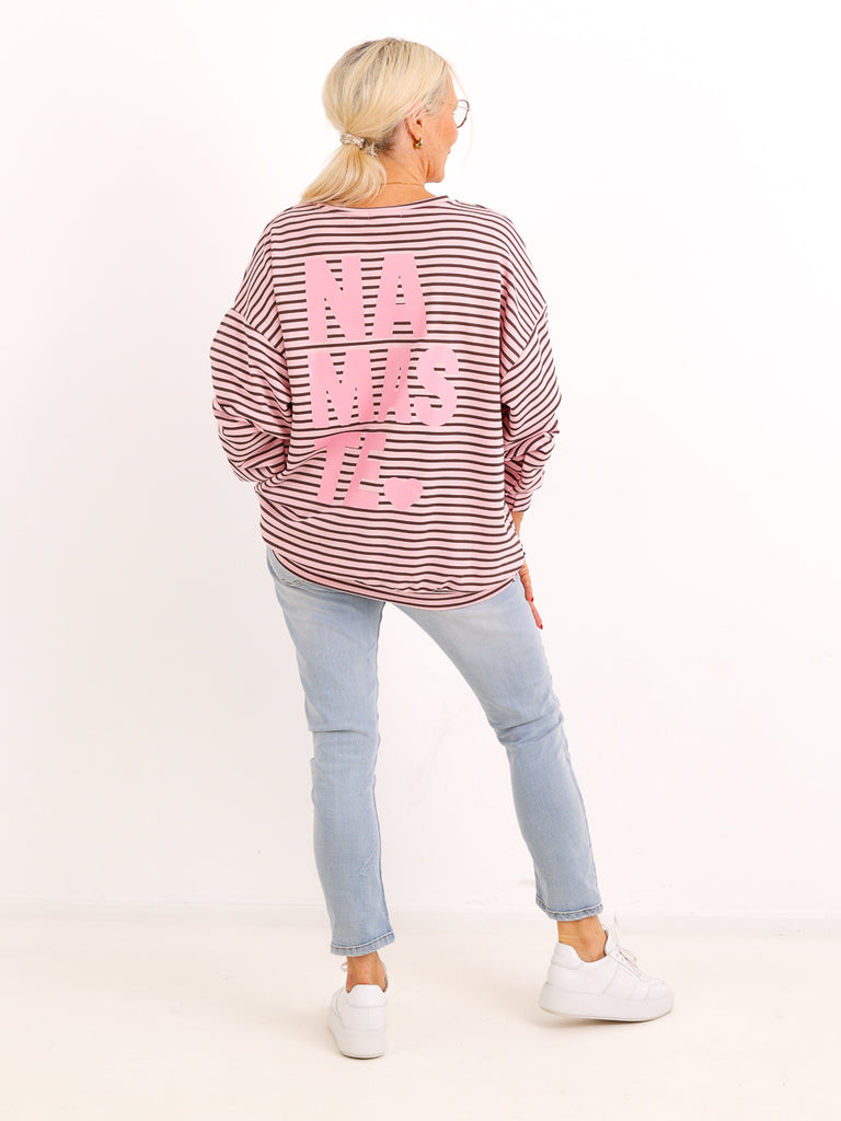 Oversize Sweatshirt MIRETTA – Namaste Statement-Print – Gr. 38–42/44