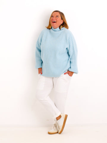 Damen Oversize-Strickpullover LEVIENNE mit Rippstruktur - Gr. 38–44