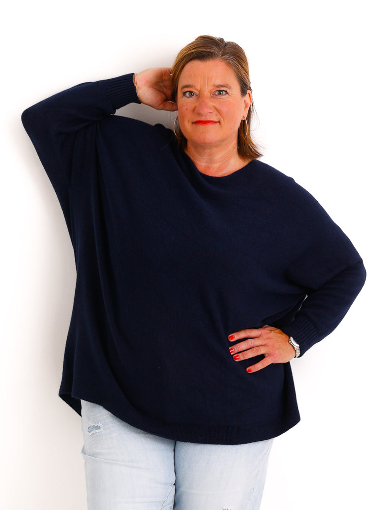 Feinstrick-Oversize-Pullover MILA.S – Wohlfühl-Schnitt – Gr. 38-48