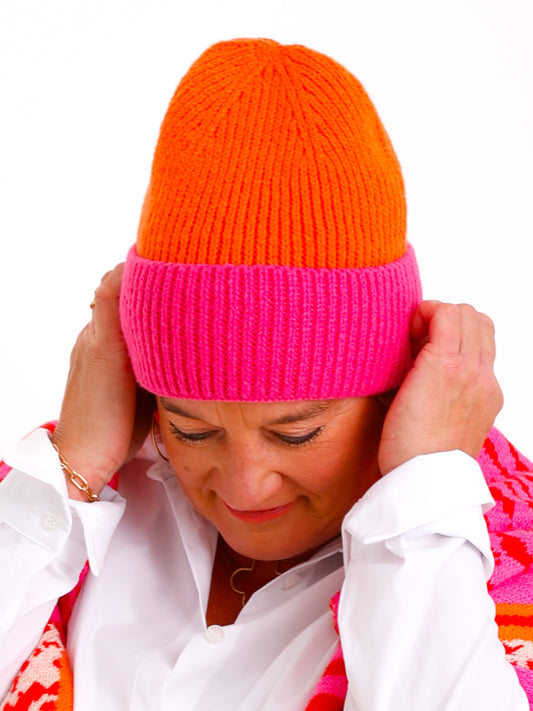 BEA Mütze - orange/pink