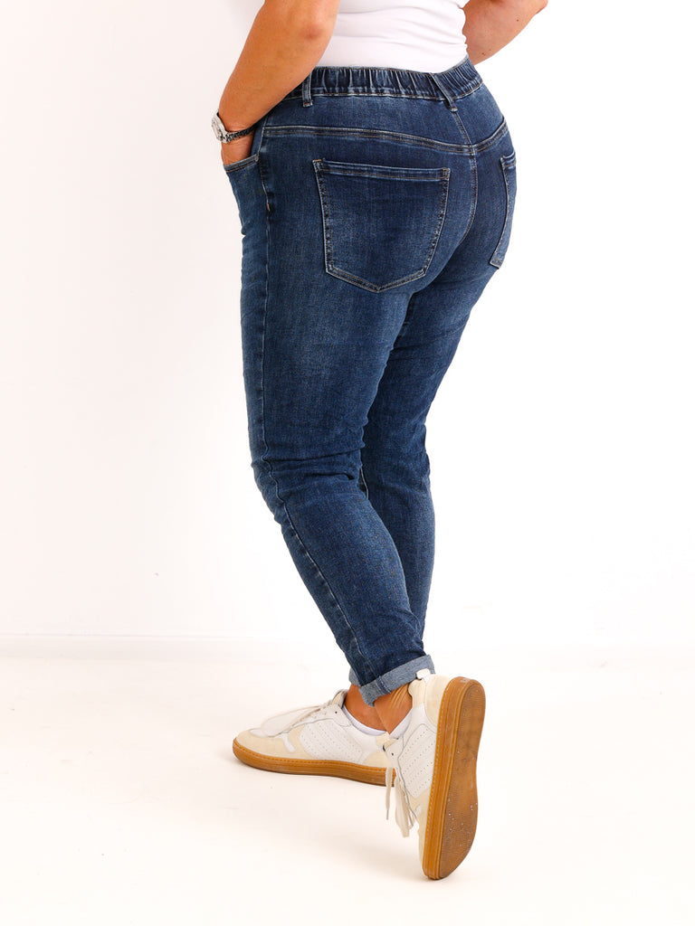 Jeans FENRICK – Dunkler Denim mit Knitteroptik & Stretch – Gr. 36-44