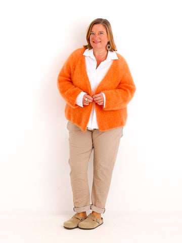 Oversize Mohair Cardigan SERELLE – Flauschiger Statement-Strick mit 80 % Mohair – Gr. 38–46