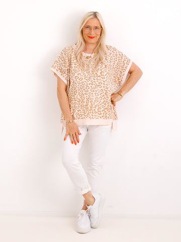 Oversize Leo-Shirt JOSEFINE.S – Sanfter Print – Gr. 38-46
