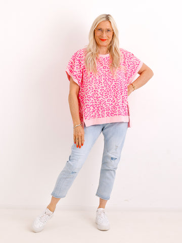 Oversize Leo-Shirt JOSEFINE.S – Sanfter Print – Gr. 38-46