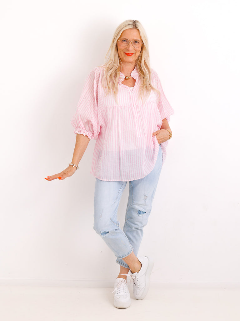 Baumwoll-Tunika BETSY – Luftiger Streifen-Look – Gr. 38 bis 46/48