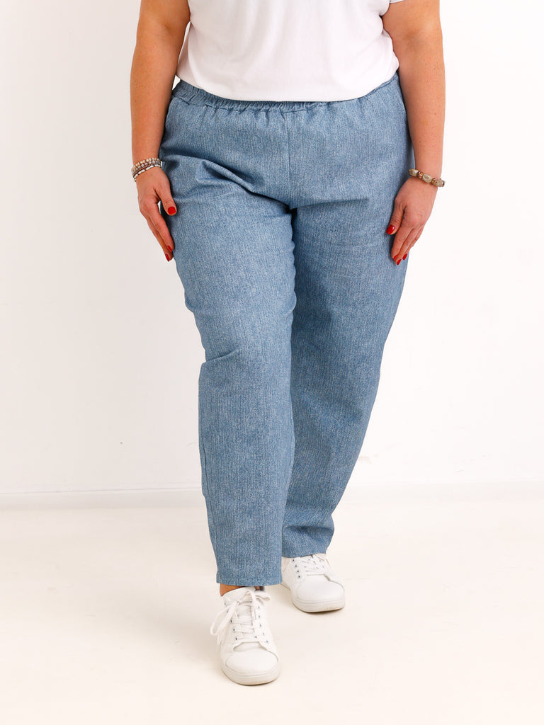 Curvy Size Hose JOREL – Softer Denim-Look im Relaxed Tapered Fit – Gr. 46–54