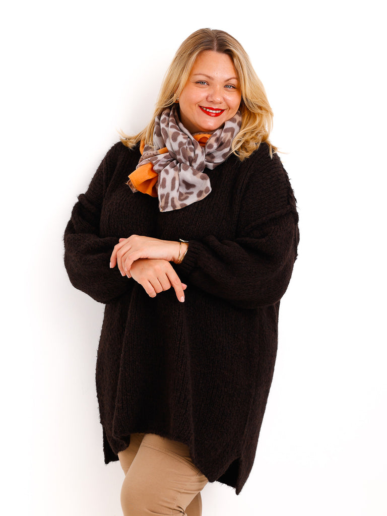 NELE Schal - orange/beige/schoko