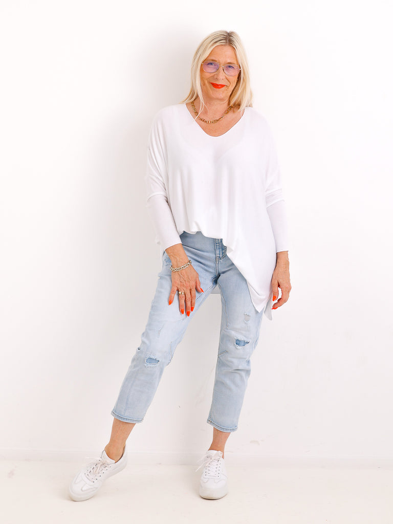 Oversize Longsleeve LYNN.5 – Feinstrick-Haptik – Gr. 38-46