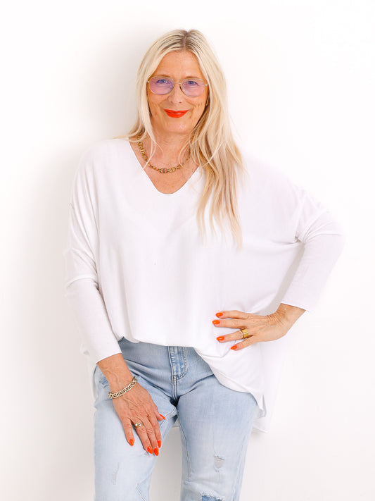 Oversize Longsleeve LYNN.S – Feinstrick-Haptik – Gr. 38-46