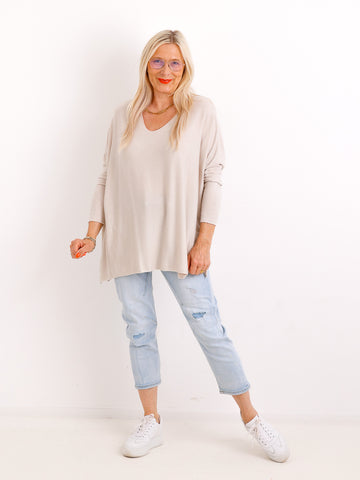 Oversize Longsleeve LYNN.5 – Feinstrick-Haptik – Gr. 38-46