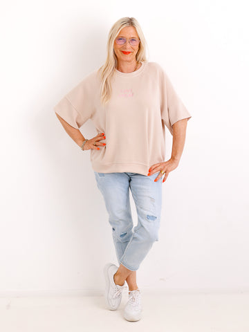Sweatshirt VANESSA.S – CIAO AMORE Stickerei – Soft-Touch – Gr. 38-42