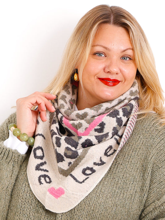 WILD LOVE Dreiecksschal - Grüntöne