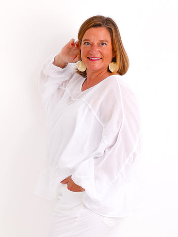 Oversize-Tunika LUNA.S – 100 % Baumwolle – Fledermausärmel – Gr. 38-48