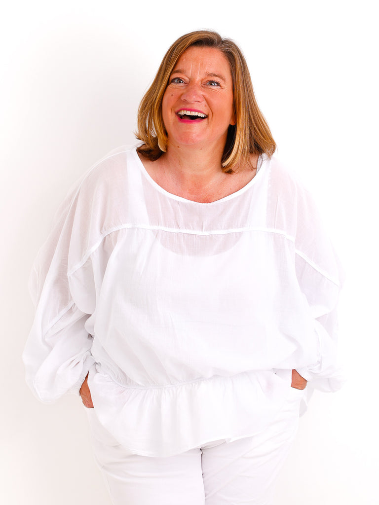 Oversize-Tunika LUNA.S – 100 % Baumwolle – Fledermausärmel – Gr. 38-48