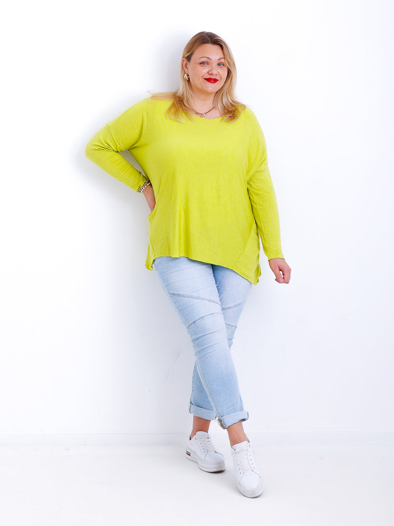 MELINA  Curvy Size Longsleeve - verschiedene Farben