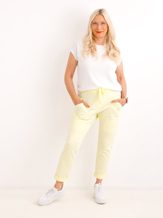 Bestseller Sweatpants COLIN.S – Utility-Look – gelb – Größen XS bis XXL