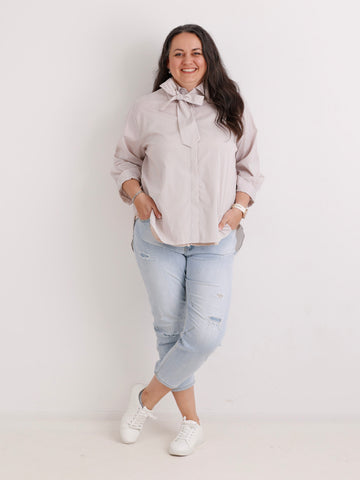 Oversize Bluse MATHILDE.S – gestreift - Baumwolle – Gr. 38-46