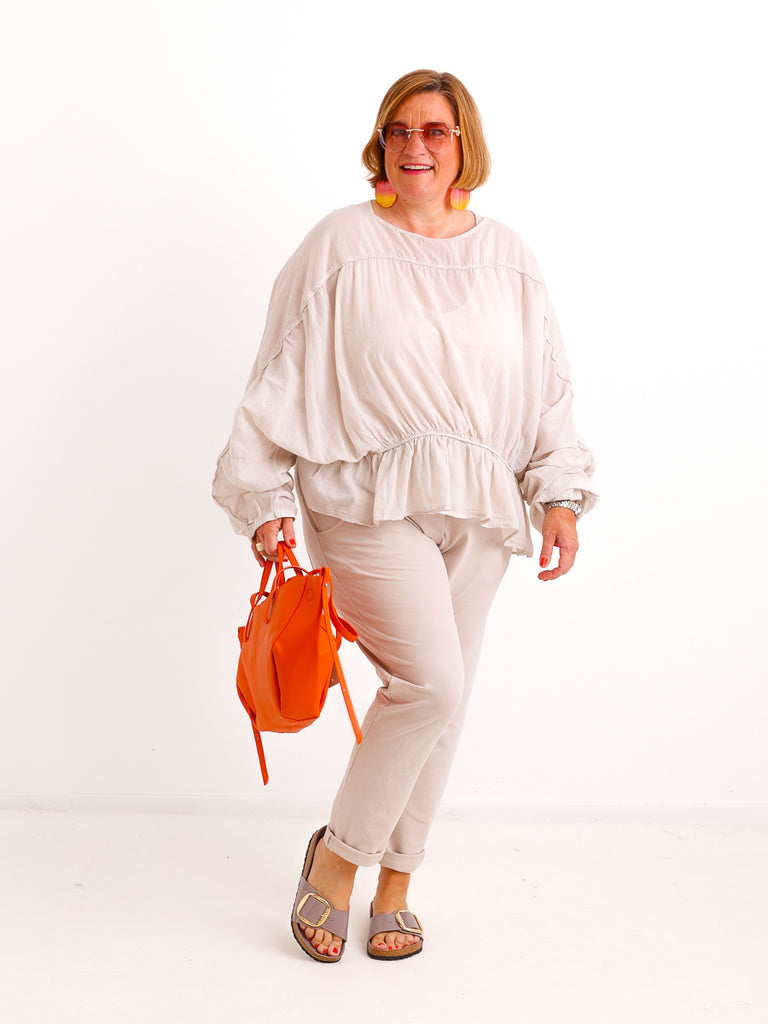 Oversize-Tunika LUNA.S – 100 % Baumwolle – Fledermausärmel – Gr. 38-48