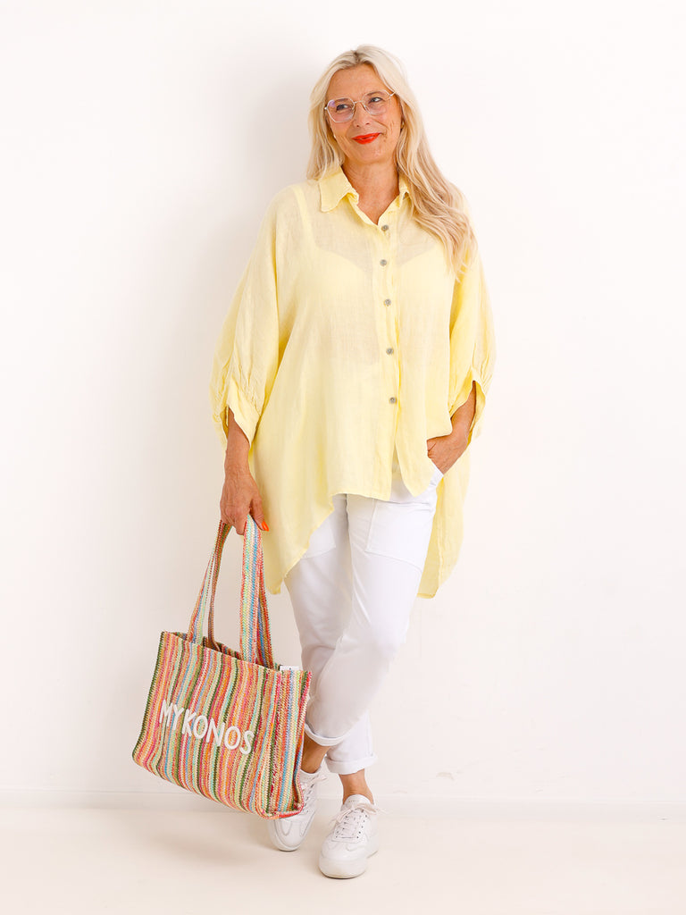 Oversize Leinen-Bluse MAGGIE.S Gr. 40-50