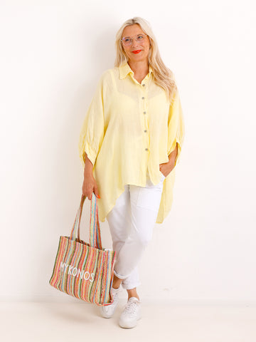 Oversize Leinen-Bluse MAGGIE.S Gr. 40-50