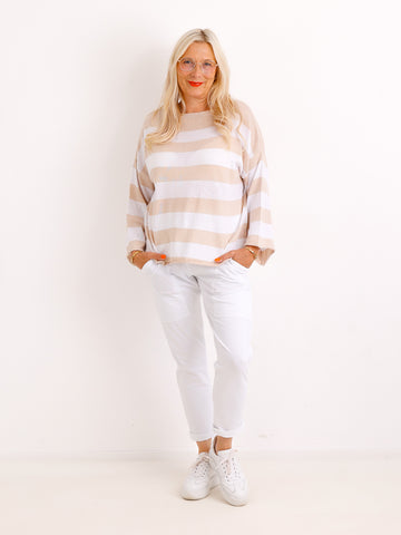 Leichter Baumwoll-Pullover NOELA.S – Maritimes Ringel-Design – Gr. 36-40