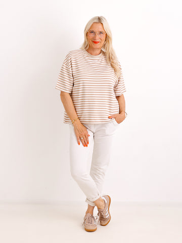 T-Shirt LIVIA.S – Geringelt & Boxy Fit - Gr. 36–42