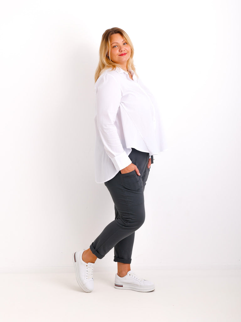 NELLY Oversize Bluse - weiß - verschiedene Größen