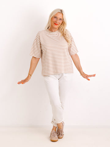 T-Shirt LIVIA.S – Geringelt & Boxy Fit - Gr. 36–42
