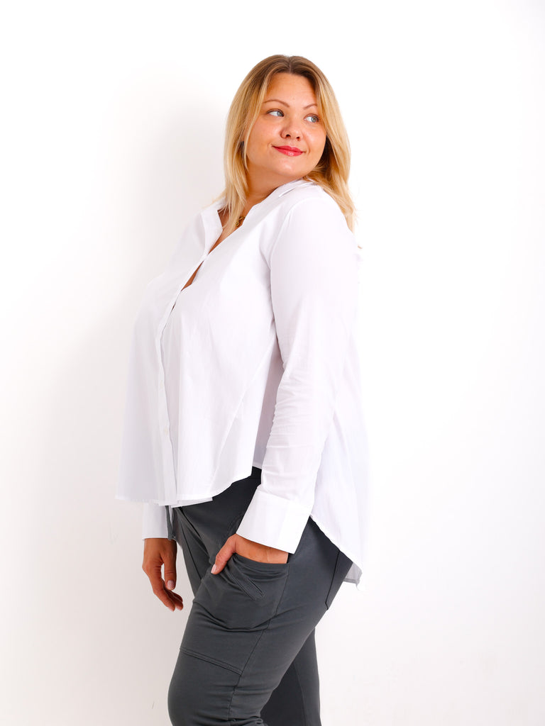 NELLY Oversize Bluse - weiß - verschiedene Größen