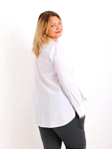 NELLY Oversize Bluse - weiß - verschiedene Größen