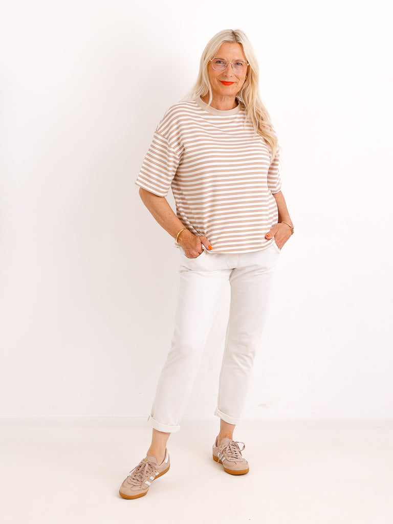 T-Shirt LIVIA.S – Geringelt & Boxy Fit - Gr. 36–42