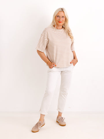 T-Shirt LIVIA.S – Geringelt & Boxy Fit - Gr. 36–42