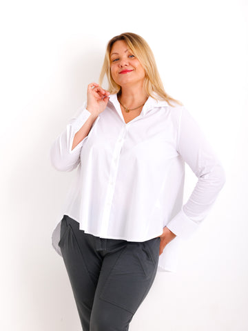 NELLY Oversize Bluse - weiß - verschiedene Größen