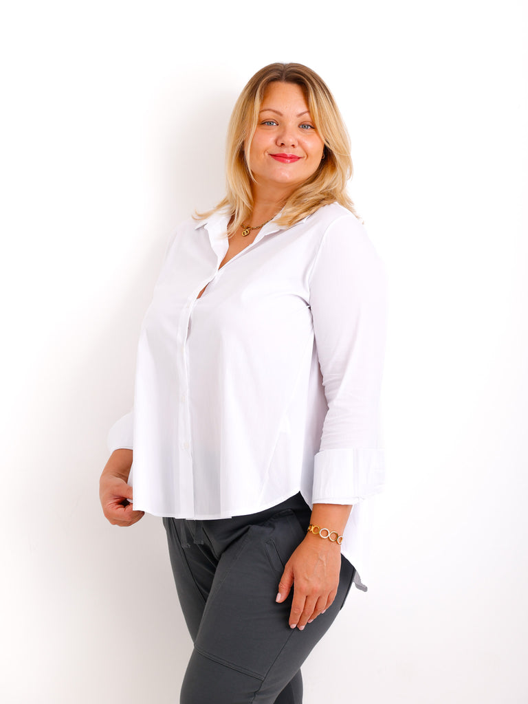 NELLY Oversize Bluse - weiß - verschiedene Größen