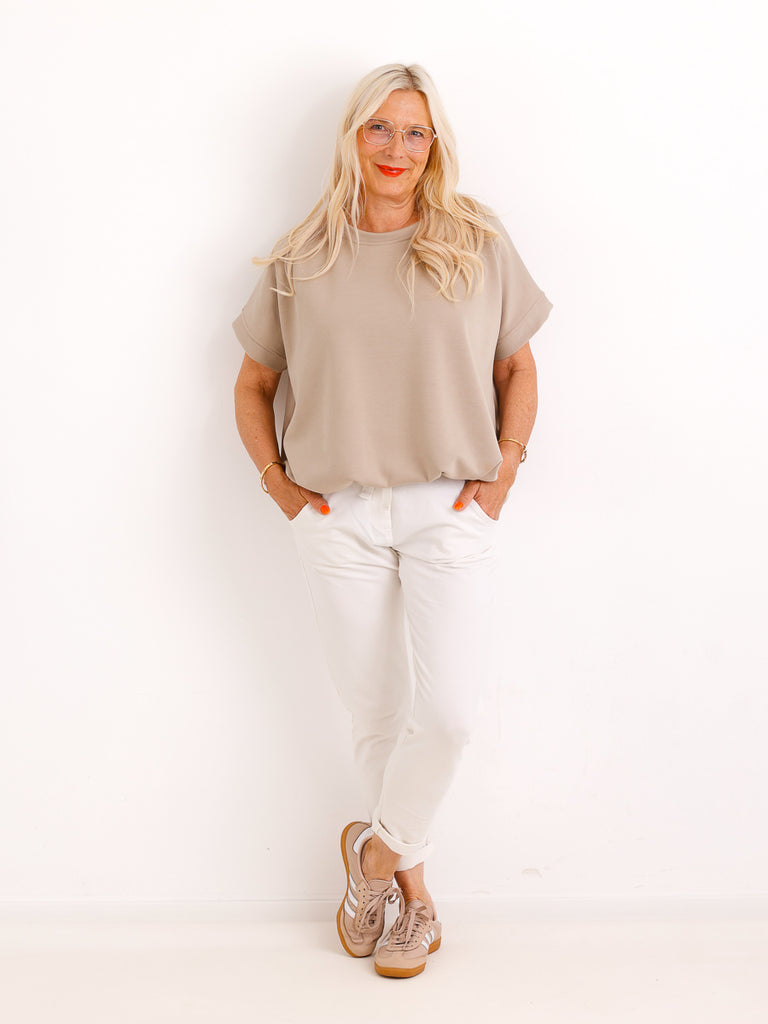 T-Shirt AMIRA.S – Soft Touch & Saumraffung - Gr. 36–42