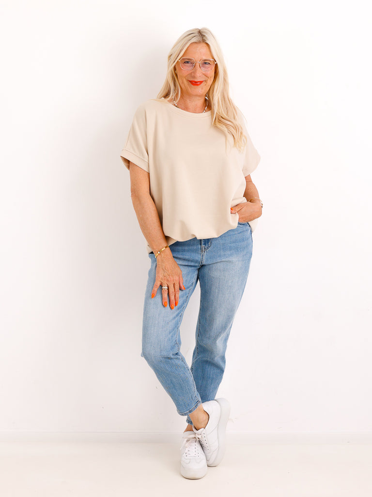T-Shirt AMIRA.S – Soft Touch & Saumraffung - Gr. 36–42