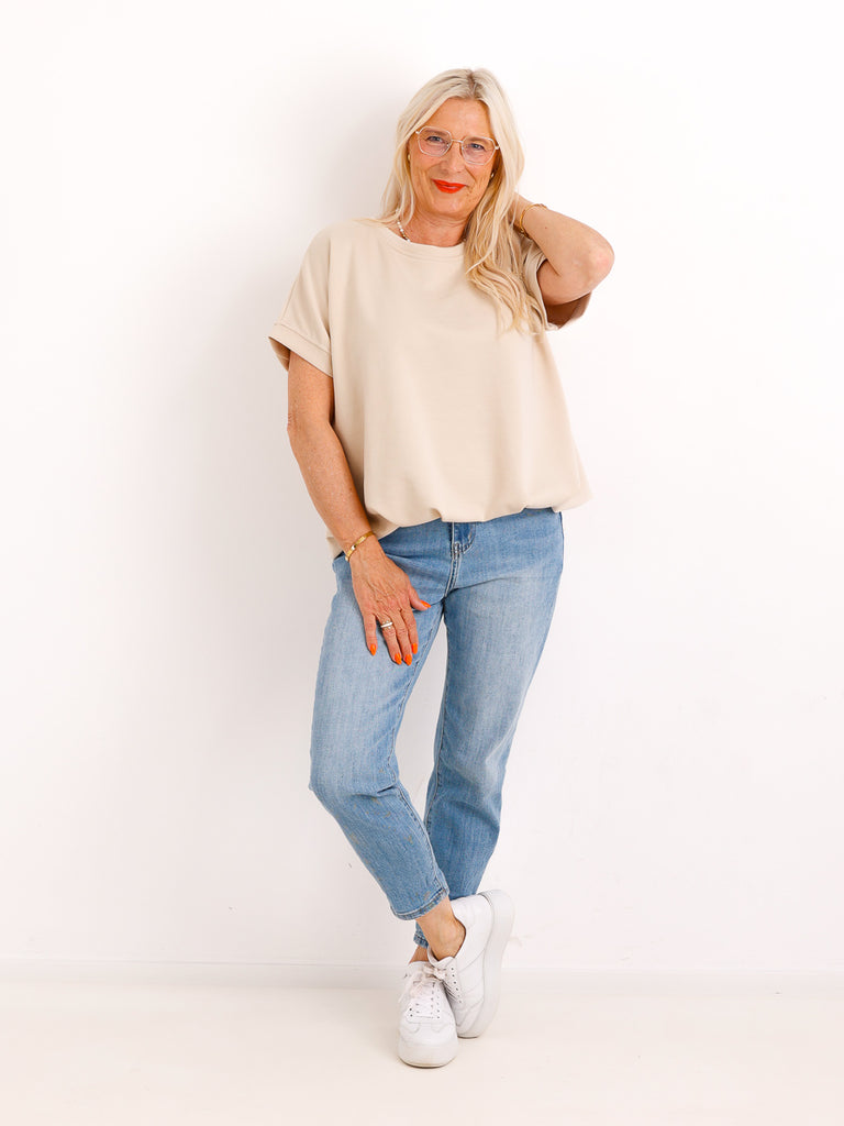 T-Shirt AMIRA.S – Soft Touch & Saumraffung - Gr. 36–42