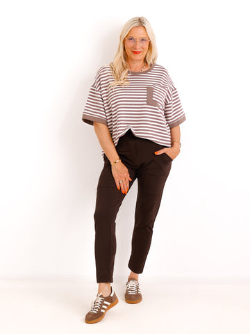 T-Shirt SOLEA.S – Streifen & Taschen-Detail - Gr. 38–44