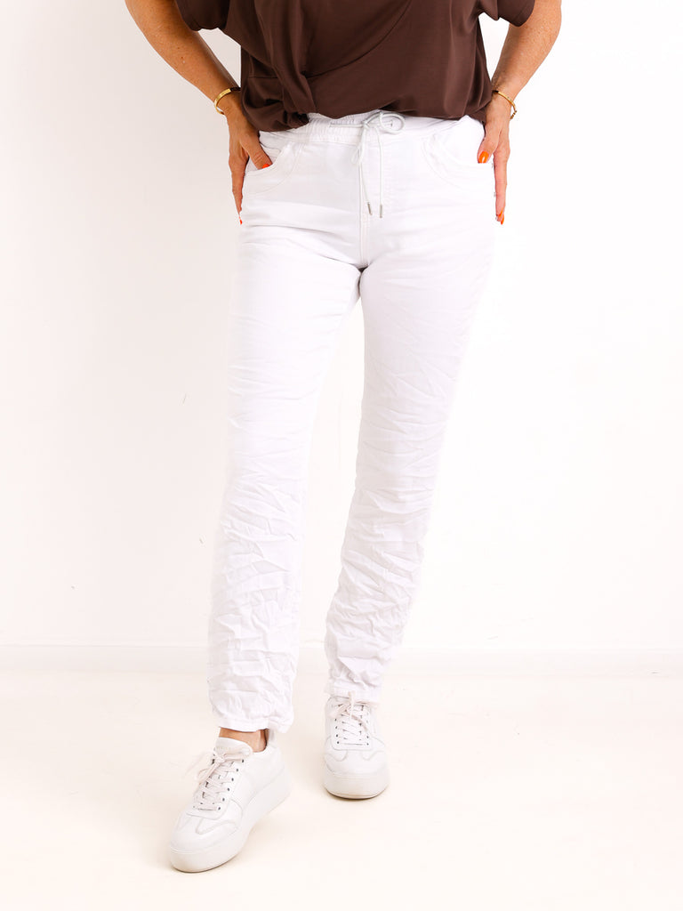 Bequem-Stretch-Jeans JOHN.S mit edler Struktur-Optik - Weiß - Gr. 38-48