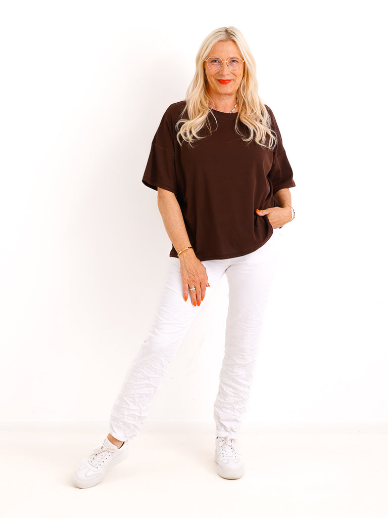 Bequem-Stretch-Jeans JOHN.S mit edler Struktur-Optik - Weiß - Gr. 38-48