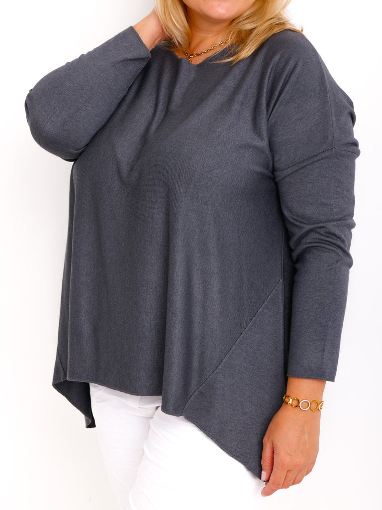 MELINA  Curvy Size Longsleeve - verschiedene Farben