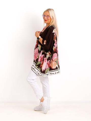 Curvy Size – Blusenshirt LUCY.S – Flowerprint mit sommerlicher Leichtigkeit - Gr. 42-54